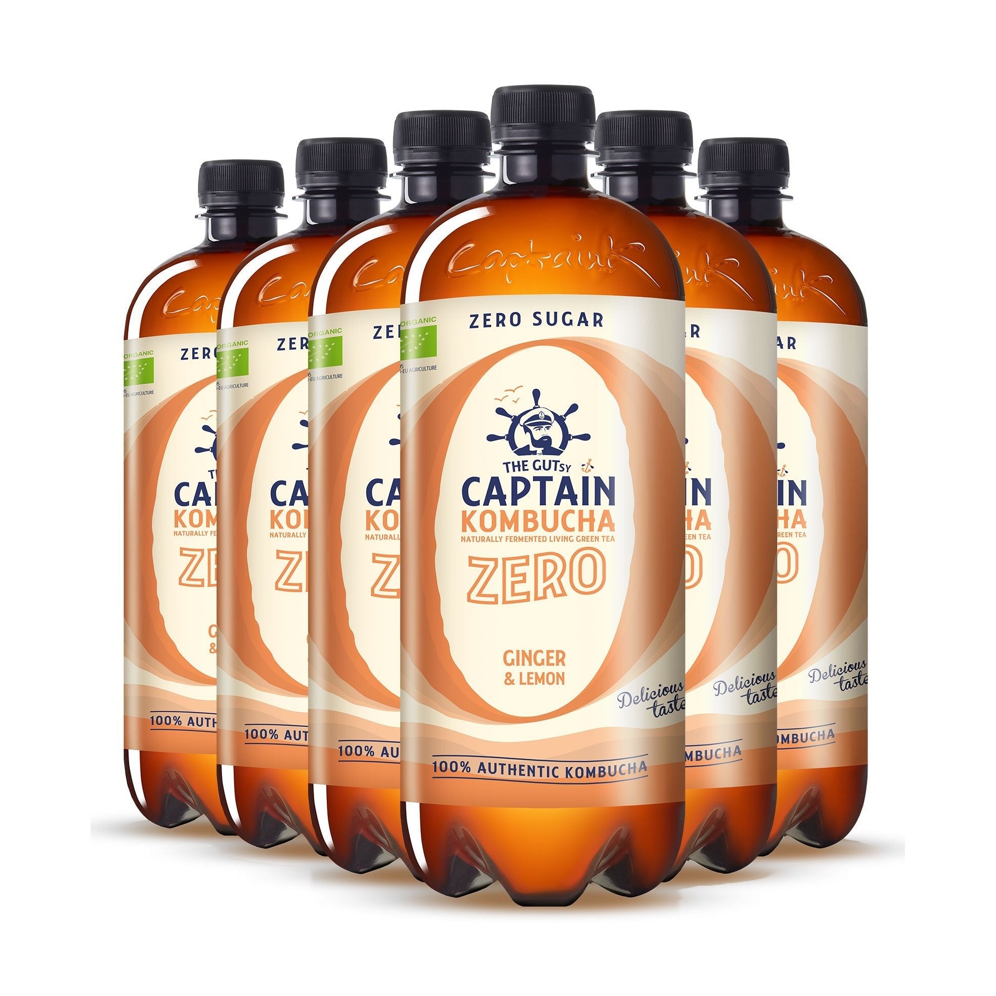 GUTsy Captain Kombucha Zero - Zázvor a citron 6 x 1L