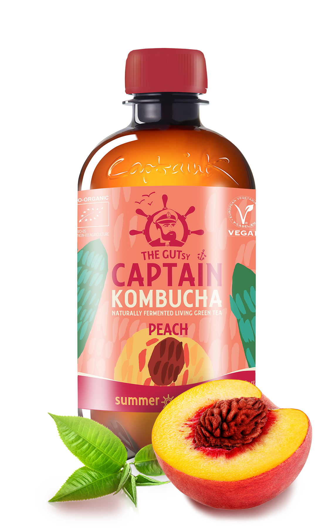GUTsy Captain Kombucha - Letní broskev 12 x 400ml