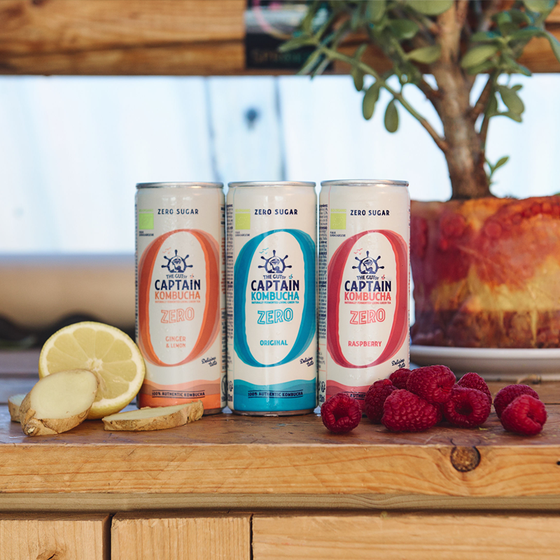 GUTsy Captain Kombucha Zero - balení plechovek s více příchutěmi 20 x 250ml