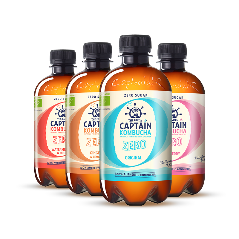GUTsy Captain Kombucha Zero - Zkušební balení 4 x 400ml
