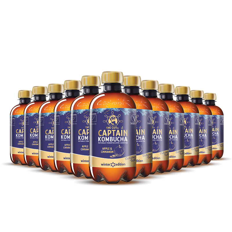 GUTsy Captain Kombucha - Jablko a Skořice - 12 x 400ml